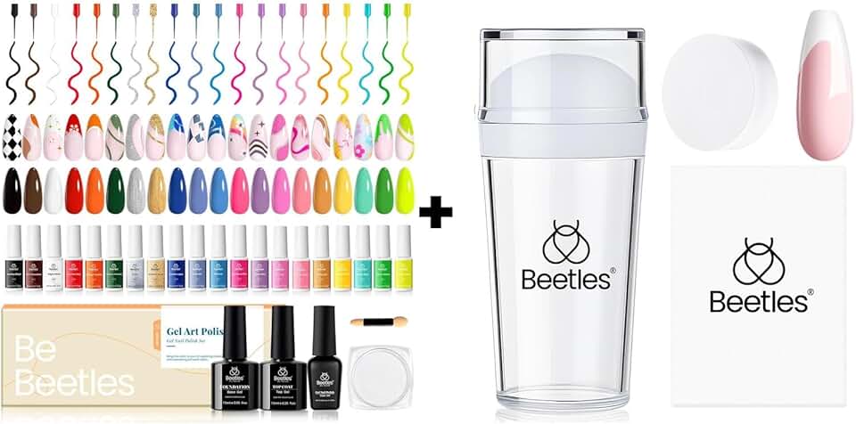 Beetles Gel Nail Art Polish and Stamp Kit