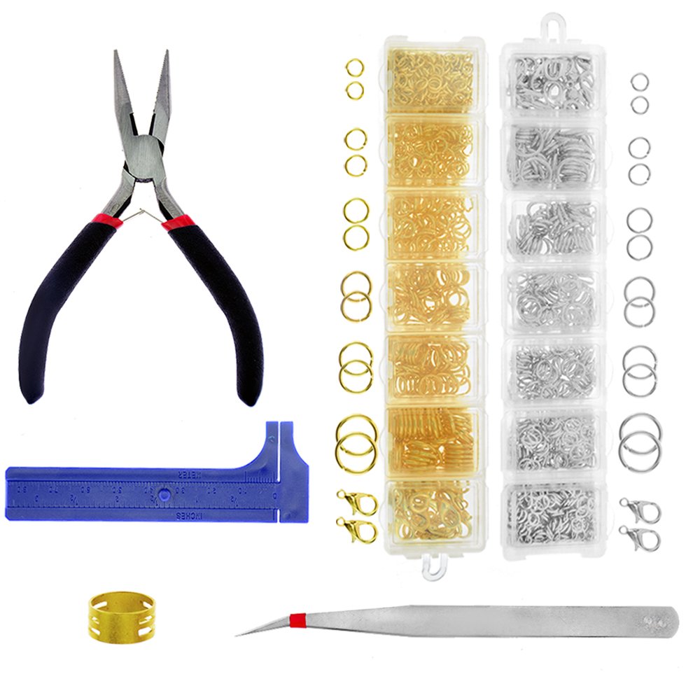 Jewelry Repair and Making Kit with Open Jump Rings and Clasps