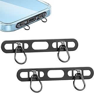 Black Phone Lanyard Pads, 2-Pack, Non-Adhesive