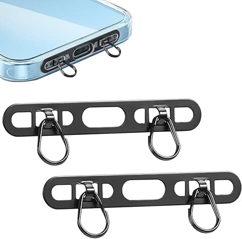 Black Phone Lanyard Pads, 2-Pack, Non-Adhesive