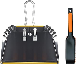 Heavy Duty Metal Dust Pan and Brush Set