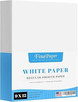 9x12 White Multipurpose Office Paper, 250 Sheets