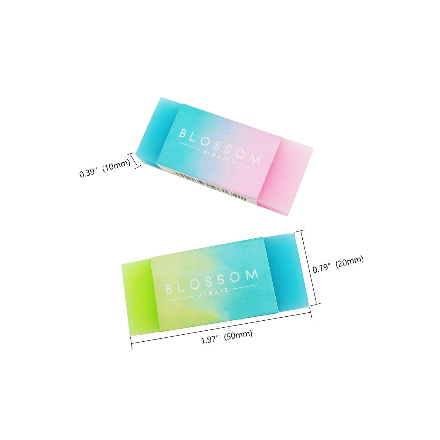 Set of 10 Colorful Fruit Scented Erasers