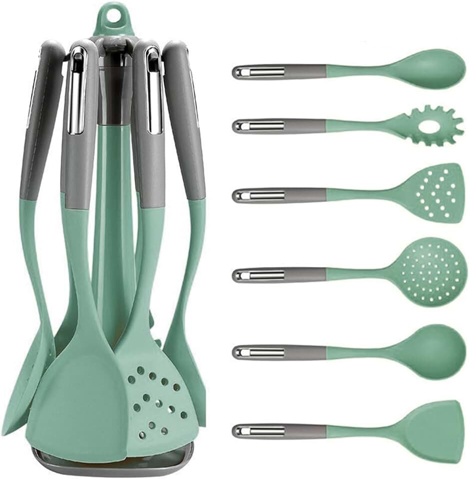 7-Piece Silicone Cooking Utensil Set with Stand
