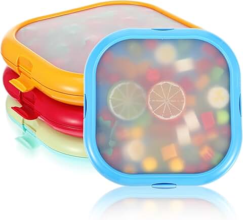 Set of 4 Silicone Fruit and Vegetable Storage Containers