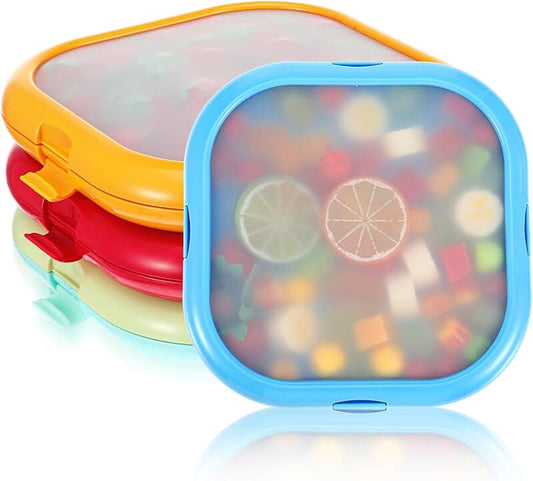 Set of two black plastic storage trays with handles