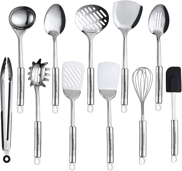 11-Piece Stainless Steel Cooking Utensil Set