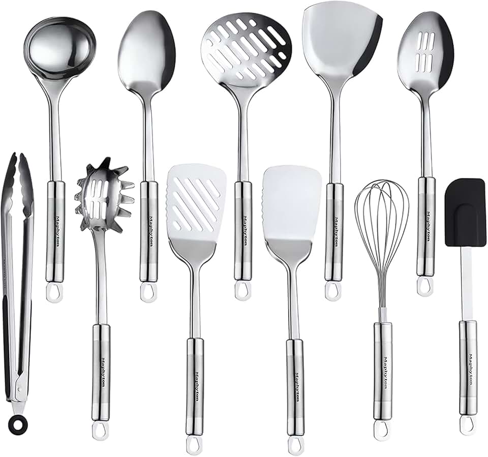 11-Piece Stainless Steel Cooking Utensil Set