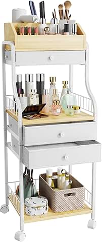 Floor Makeup Organizer with Drawers and Storage