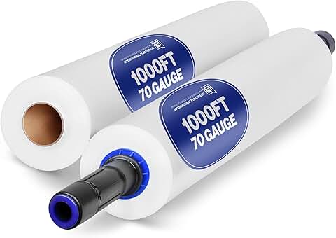 Heavy Duty 15" Clear Plastic Stretch Wrap, 2 Pack