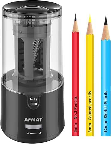 Electric Pencil Sharpener with Auto Stop and Fast Sharpening