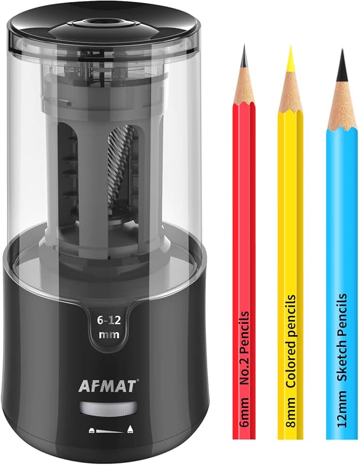Electric Pencil Sharpener with Auto Stop and Fast Sharpening
