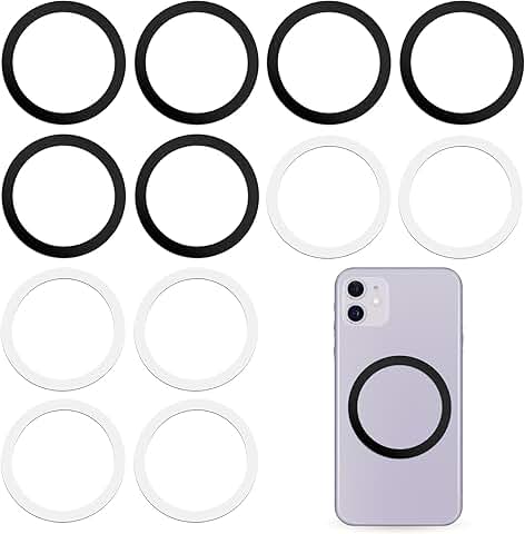 12 Pack Metal Ring Magnets for Phone and Charger