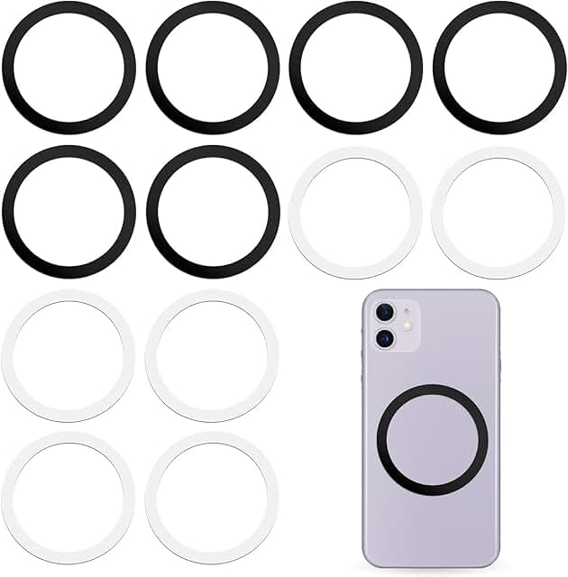 12 Pack Metal Ring Magnets for Phone and Charger