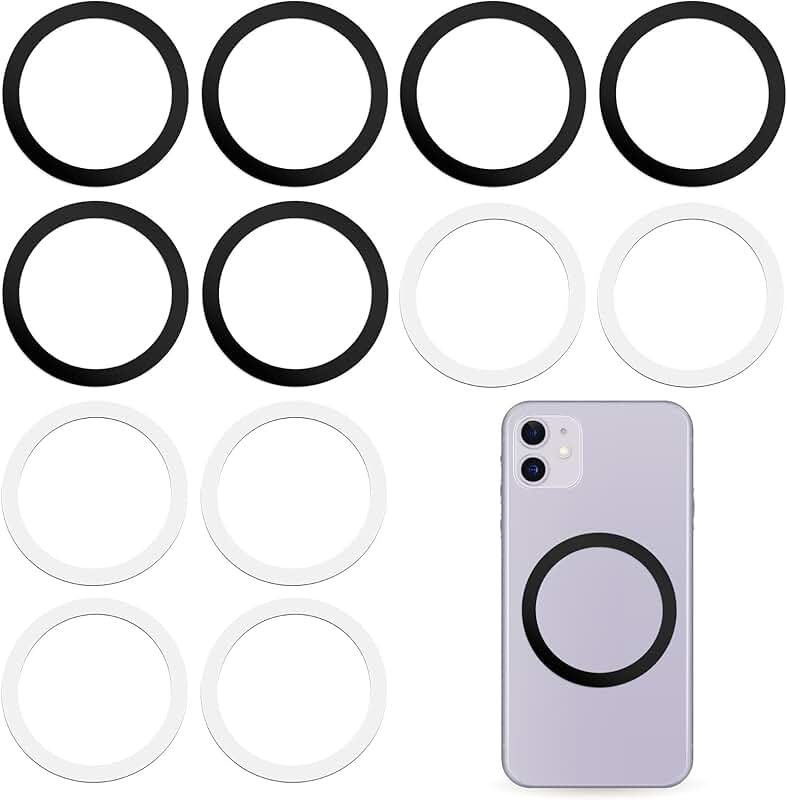 12 Pack Metal Ring Magnets for Phone and Charger