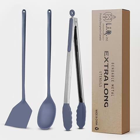 Extra Long Silicone Cooking Utensils Set