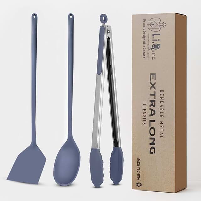 Extra Long Silicone Cooking Utensils Set