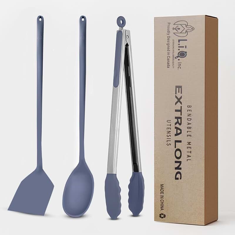 Extra Long Silicone Cooking Utensils Set