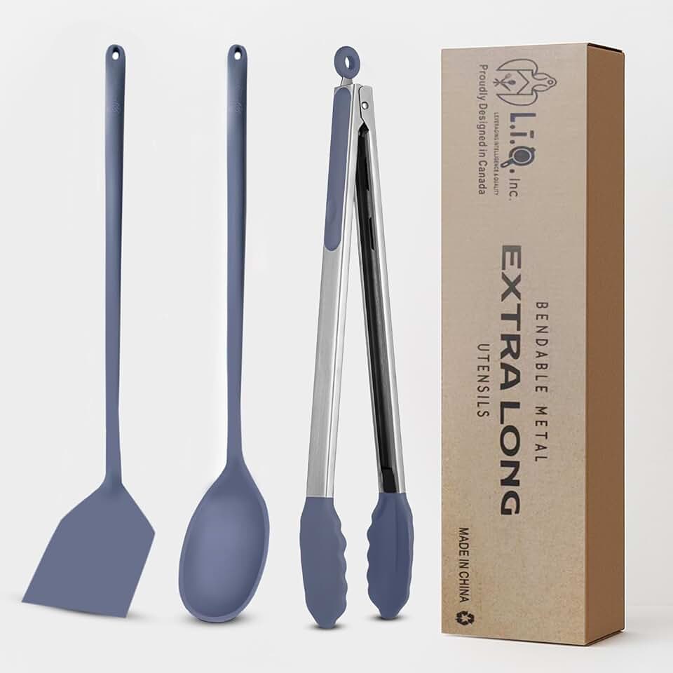 Extra Long Silicone Cooking Utensils Set