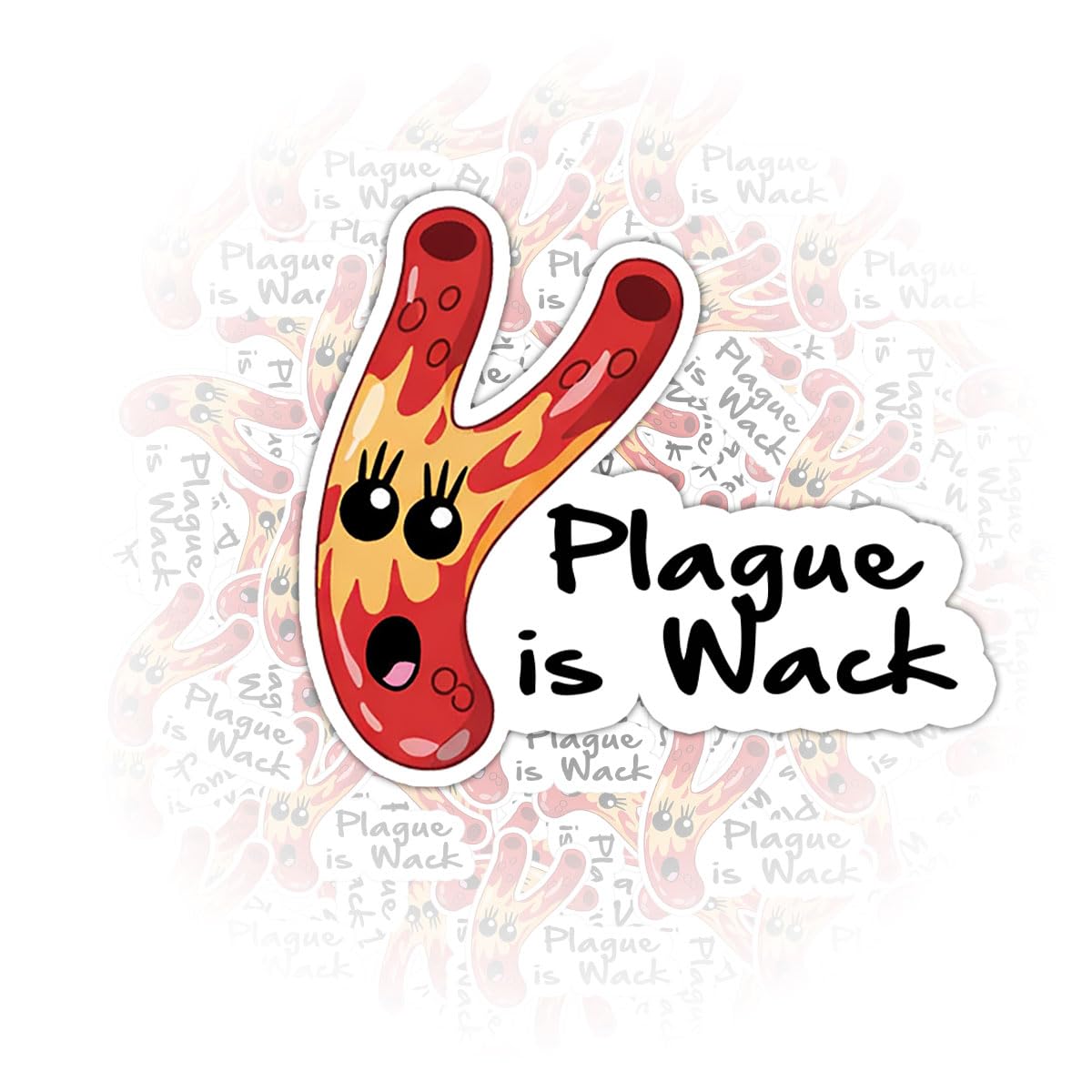 Set of three funny microbiology quote stickers