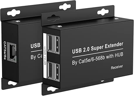 USB Extender Over Ethernet 200ft for 2 Cameras