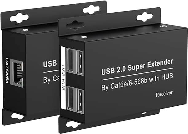 USB Extender Over Ethernet 200ft for 2 Cameras