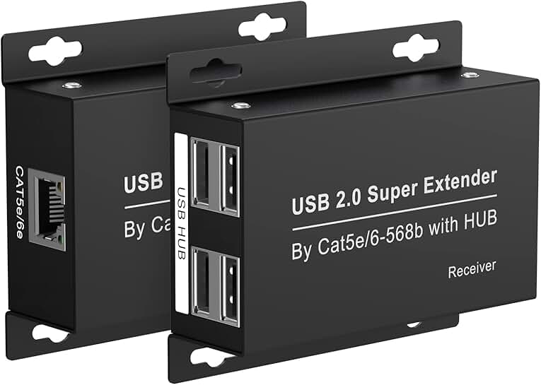 USB Extender Over Ethernet 200ft for 2 Cameras