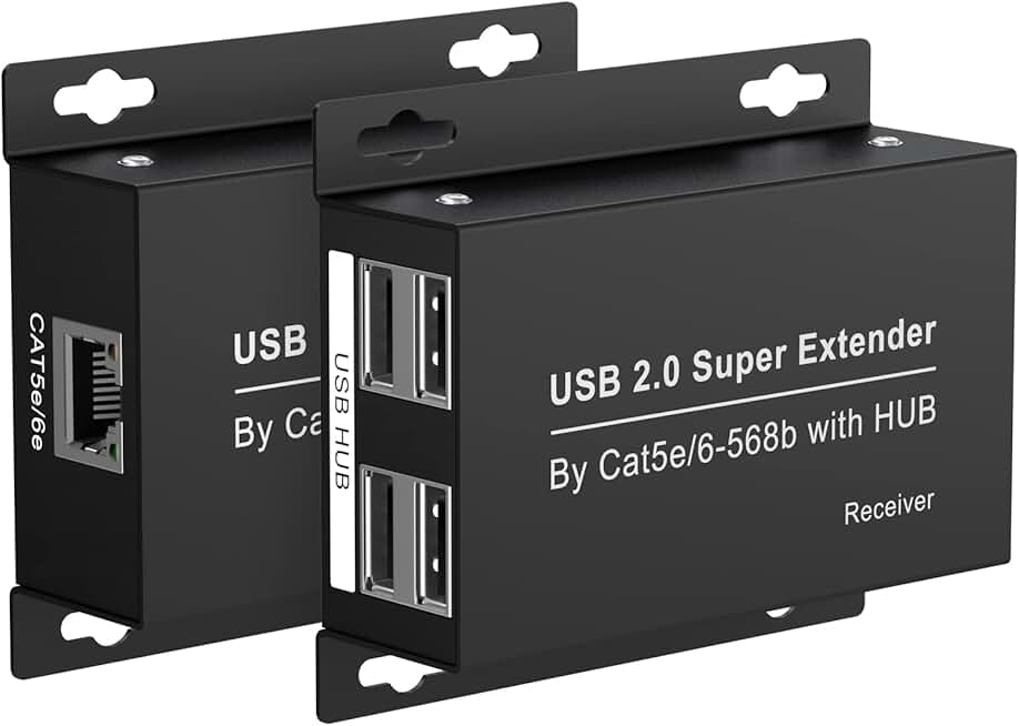USB Extender Over Ethernet 200ft for 2 Cameras