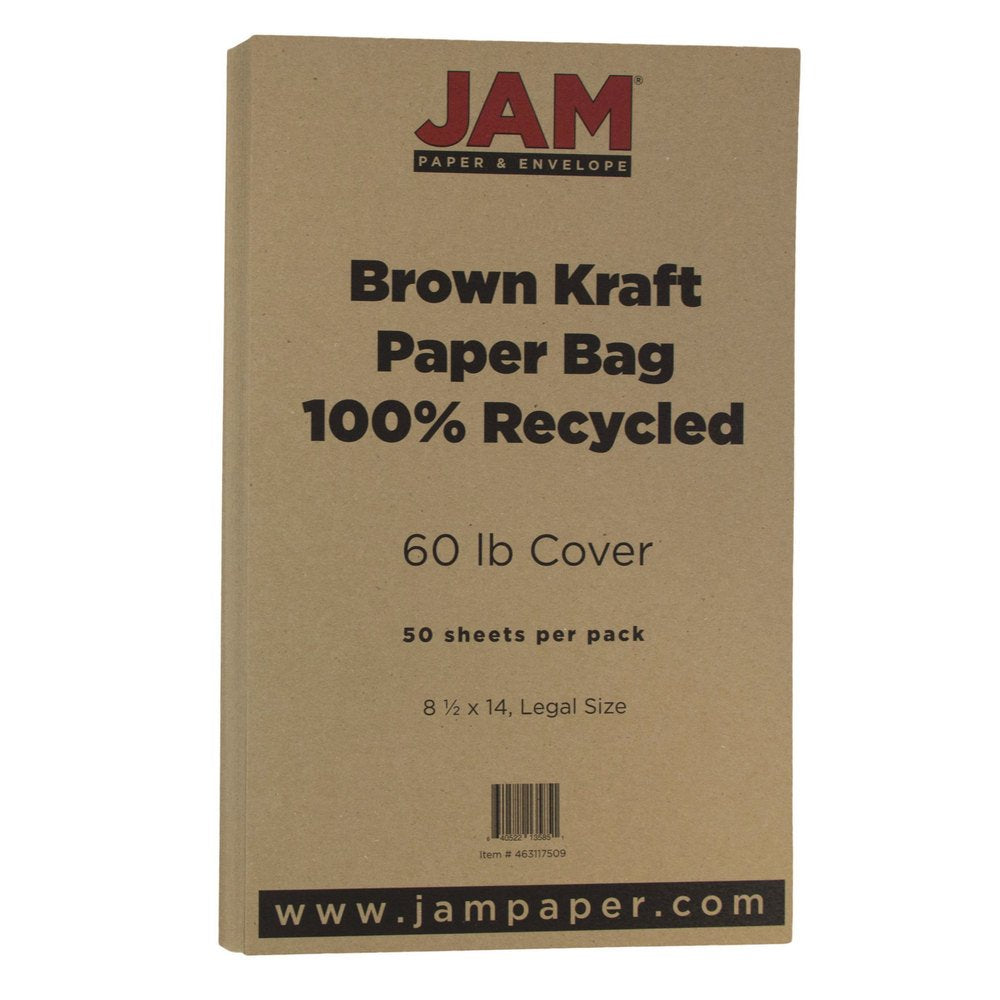 Legal Matte Brown Kraft Cardstock, 50 Sheets
