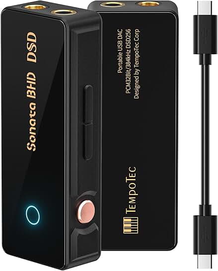 Portable USB-C DAC with Gain Levels and High-Resolution Audio