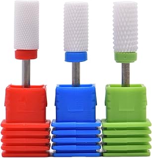 Set of 3 Ceramic Nail Drill Bits for Manicure and Nail Art