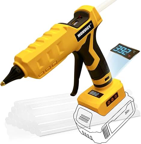 Cordless 100W Electric Hot Glue Gun with 10 Sticks