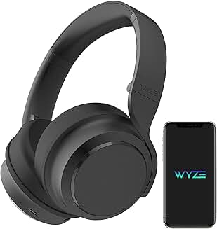 Wireless Over-Ear Noise Cancelling Headphones with Mic