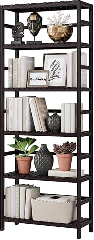 6-Tier Bamboo Storage Shelf for Home and Office