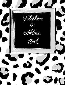 Leopard Print Phone and Address Book Journal