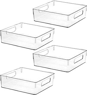 Clear Plastic Storage Bins for Kitchen and Home
