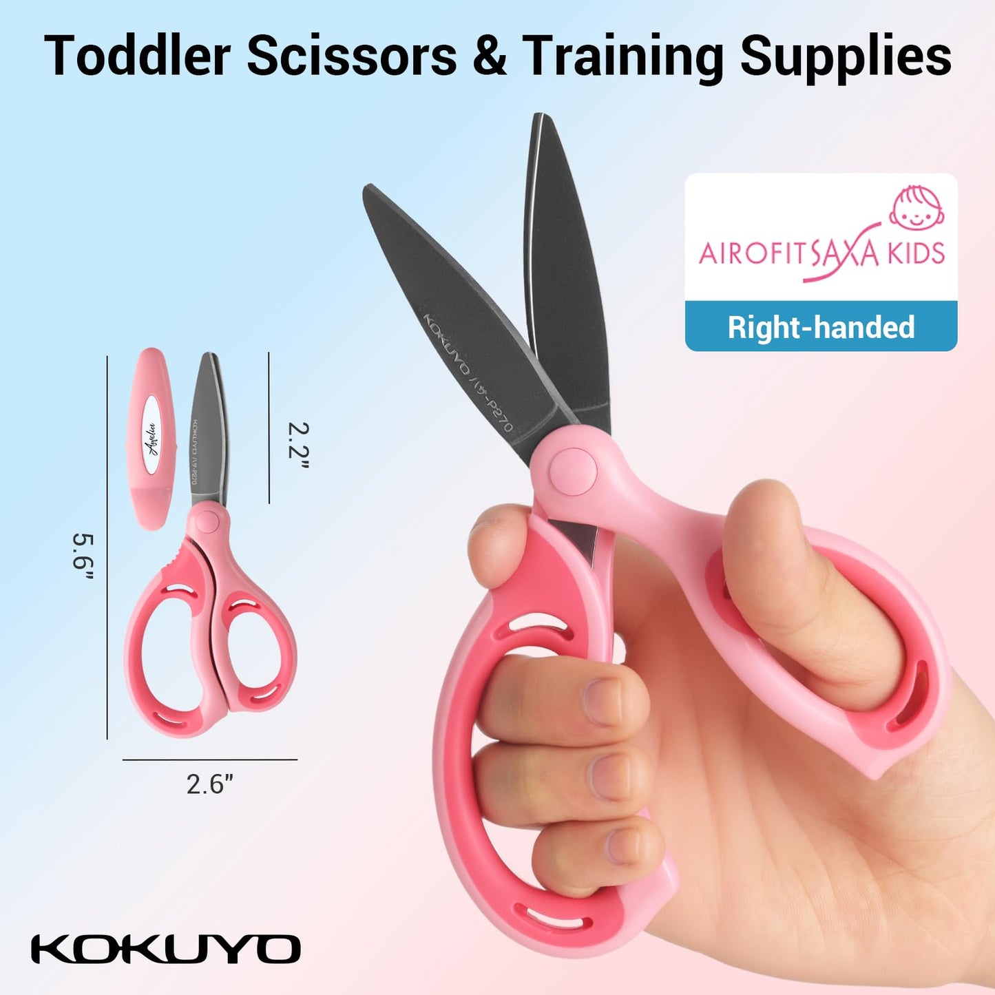 Child-Safe Pink Crafting Scissors with Blunt Tips