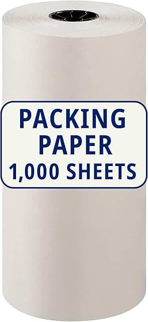 Large White Newsprint Packing Paper Roll, 1440' x 18"