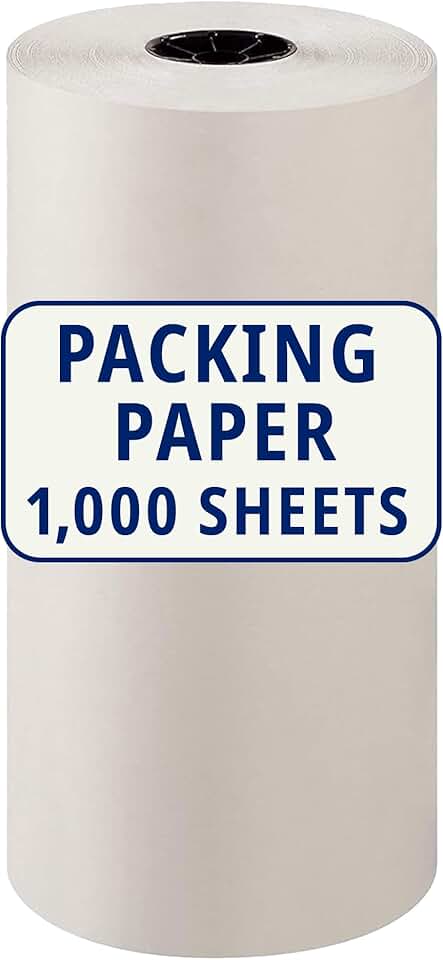 Large White Newsprint Packing Paper Roll, 1440' x 18"