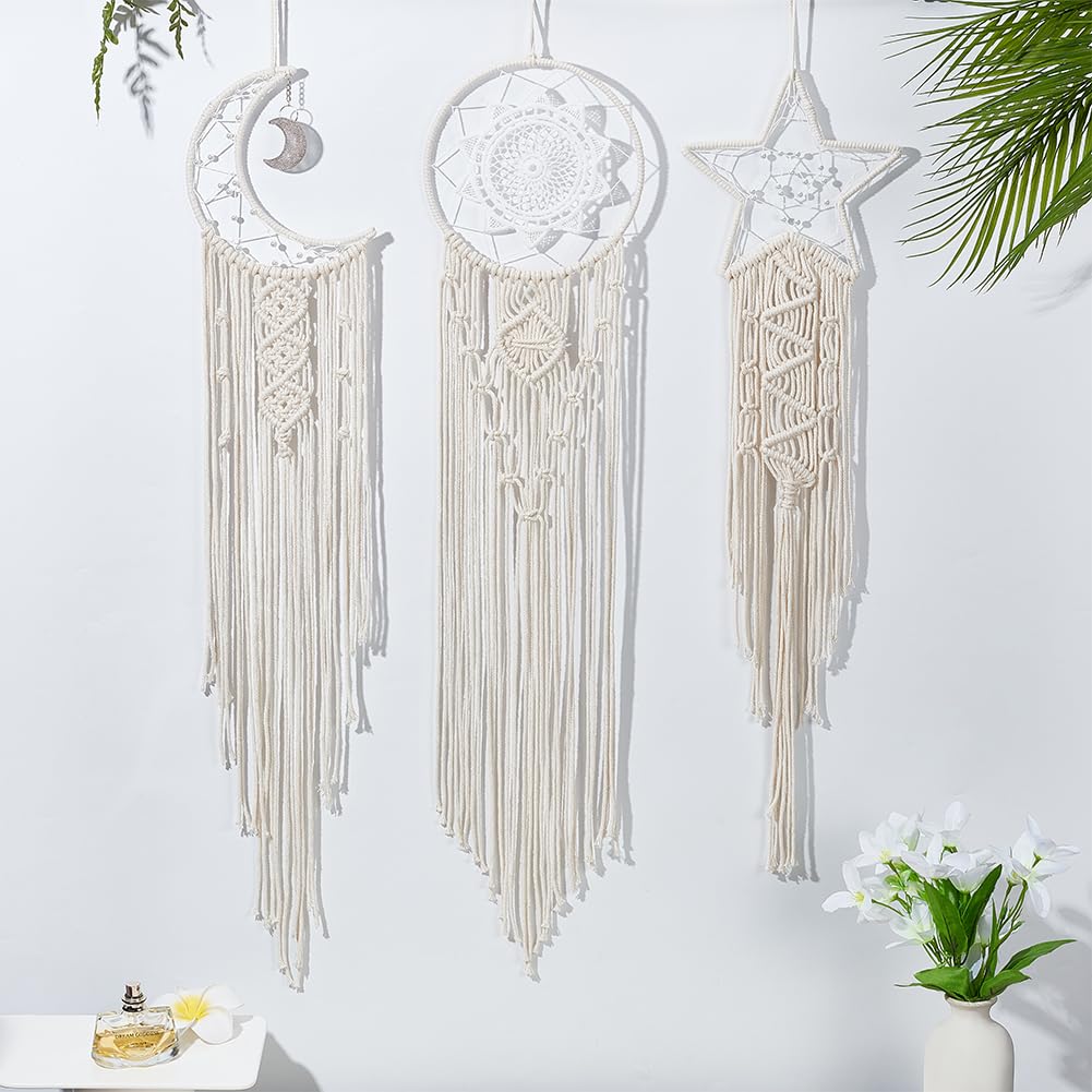 Starry Dreams Macrame Kit for Wall Art, 3 Pieces