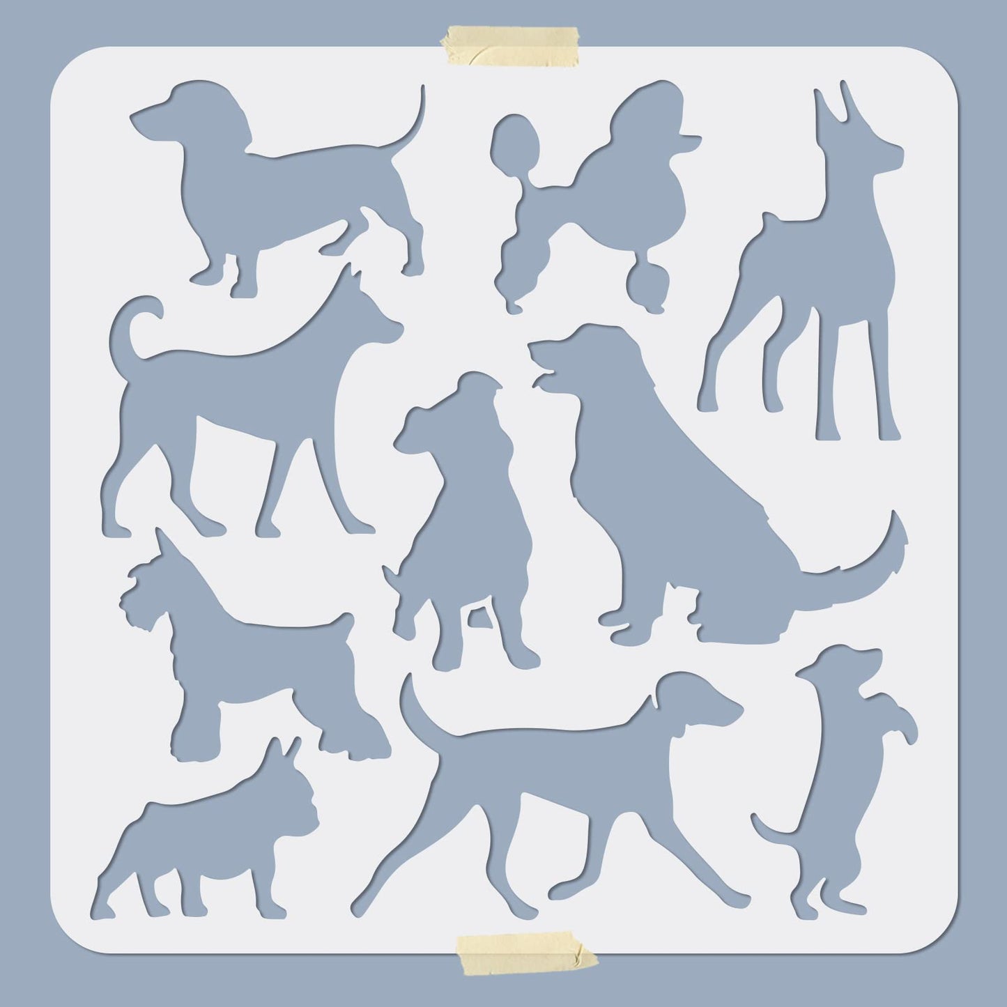 Pet Painting Stencil 11.8x11.8in Dog Breed Patterns