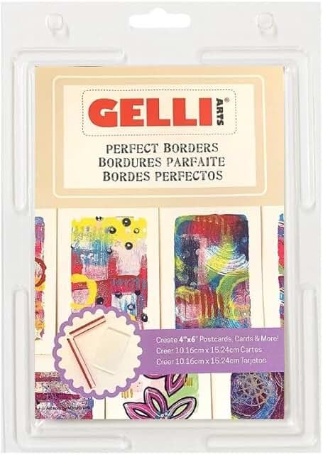 Border Printing Kit with 4x6 Gel Plate and Tool