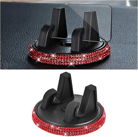 Red Rhinestone 360° Car Phone Holder