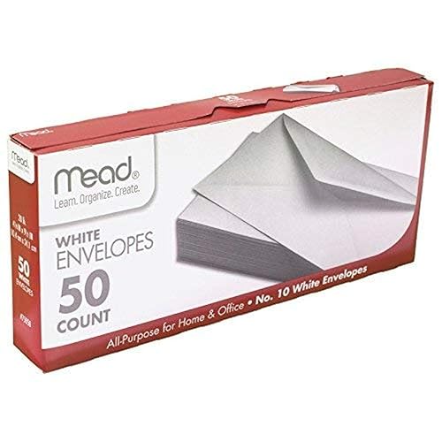 White Letter-Size Envelopes, 50 Pack