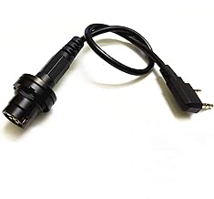 6-Pin Radio PTT Adapter Cable for Handheld Radios