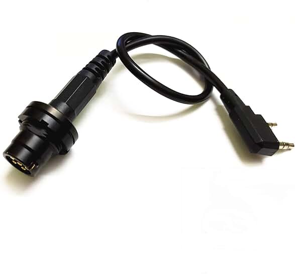 6-Pin Radio PTT Adapter Cable for Handheld Radios