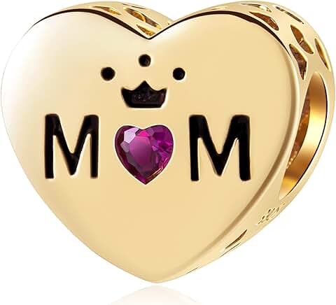 Mother's Day Heart Charm for Family Bracelet