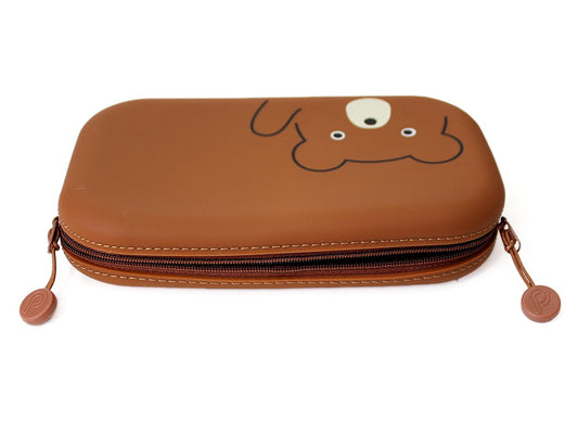 Small bear zipper pouch, 7.5 by 1.5 inches