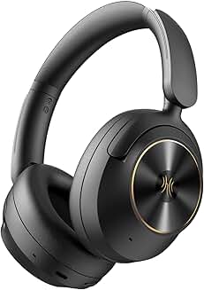Wireless Over Ear Headphones with Noise Cancelling and 75H Playtime