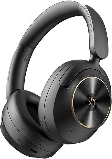 Wireless Over Ear Headphones with Noise Cancelling and 75H Playtime